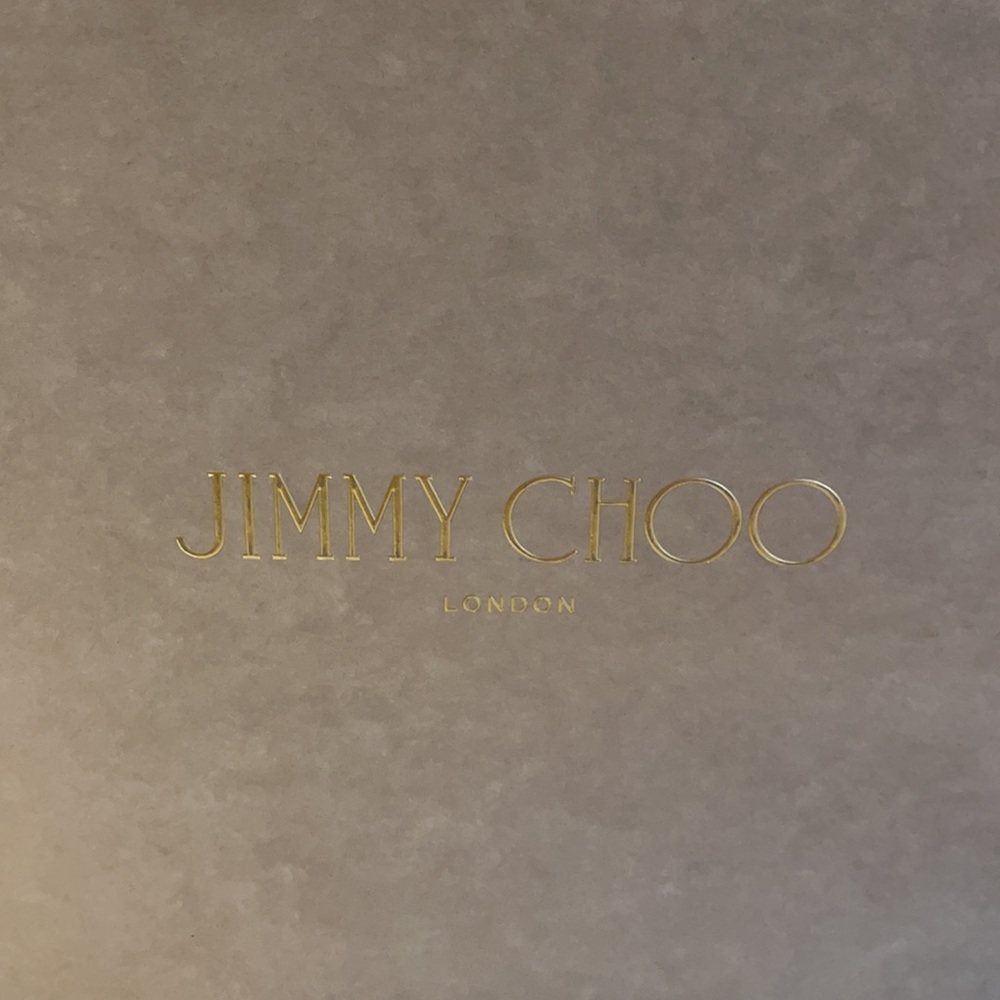 Stunning Jimmy Choo Metallic Printed Suede Wedge. - Picture 8 of 9